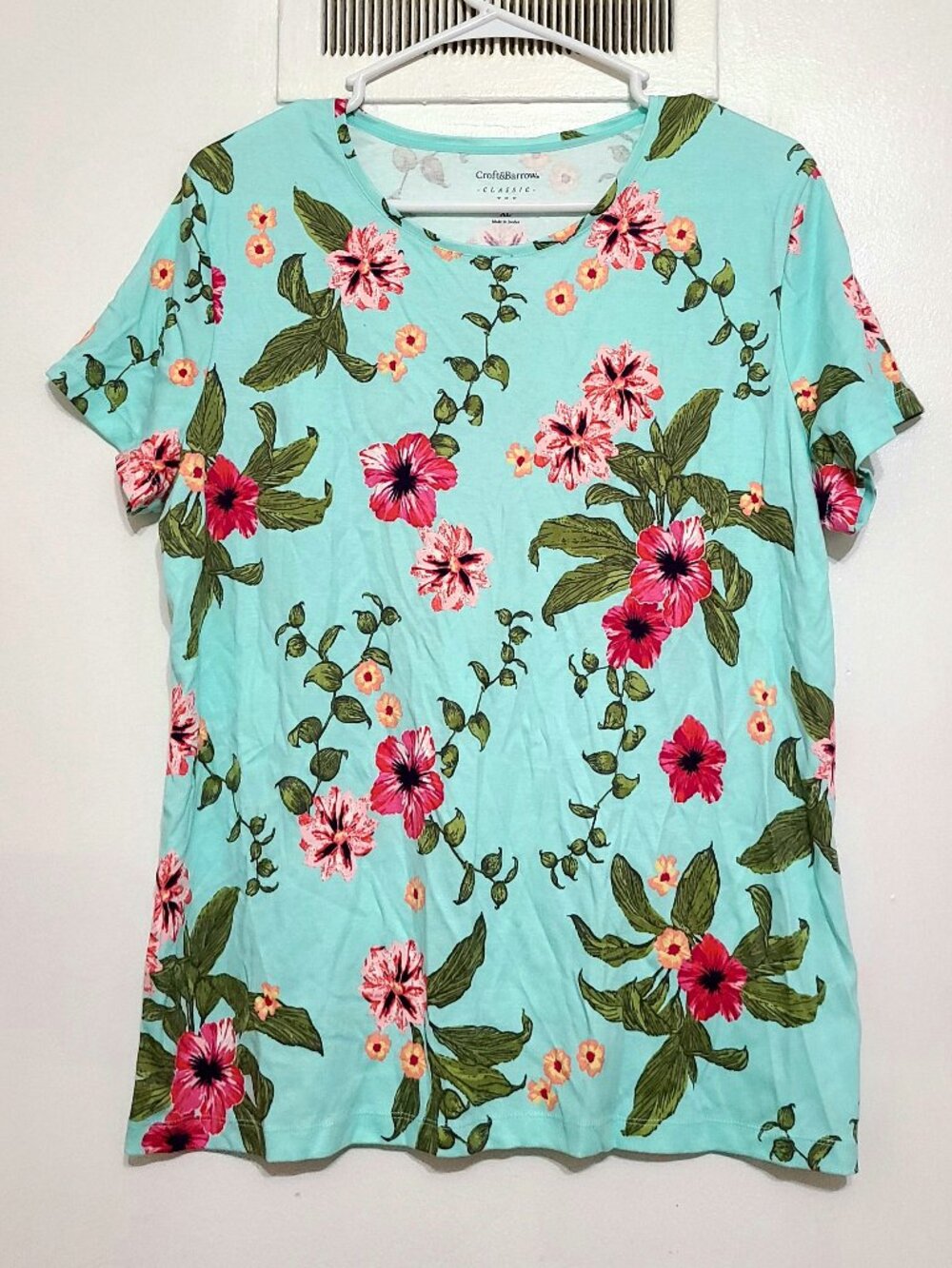 Blue Floral Short Sleeve